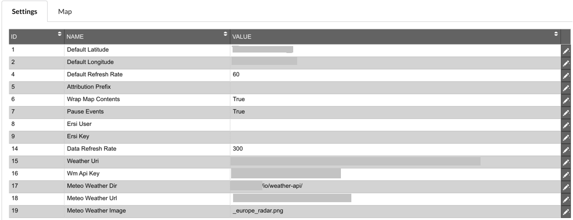 General Settings View